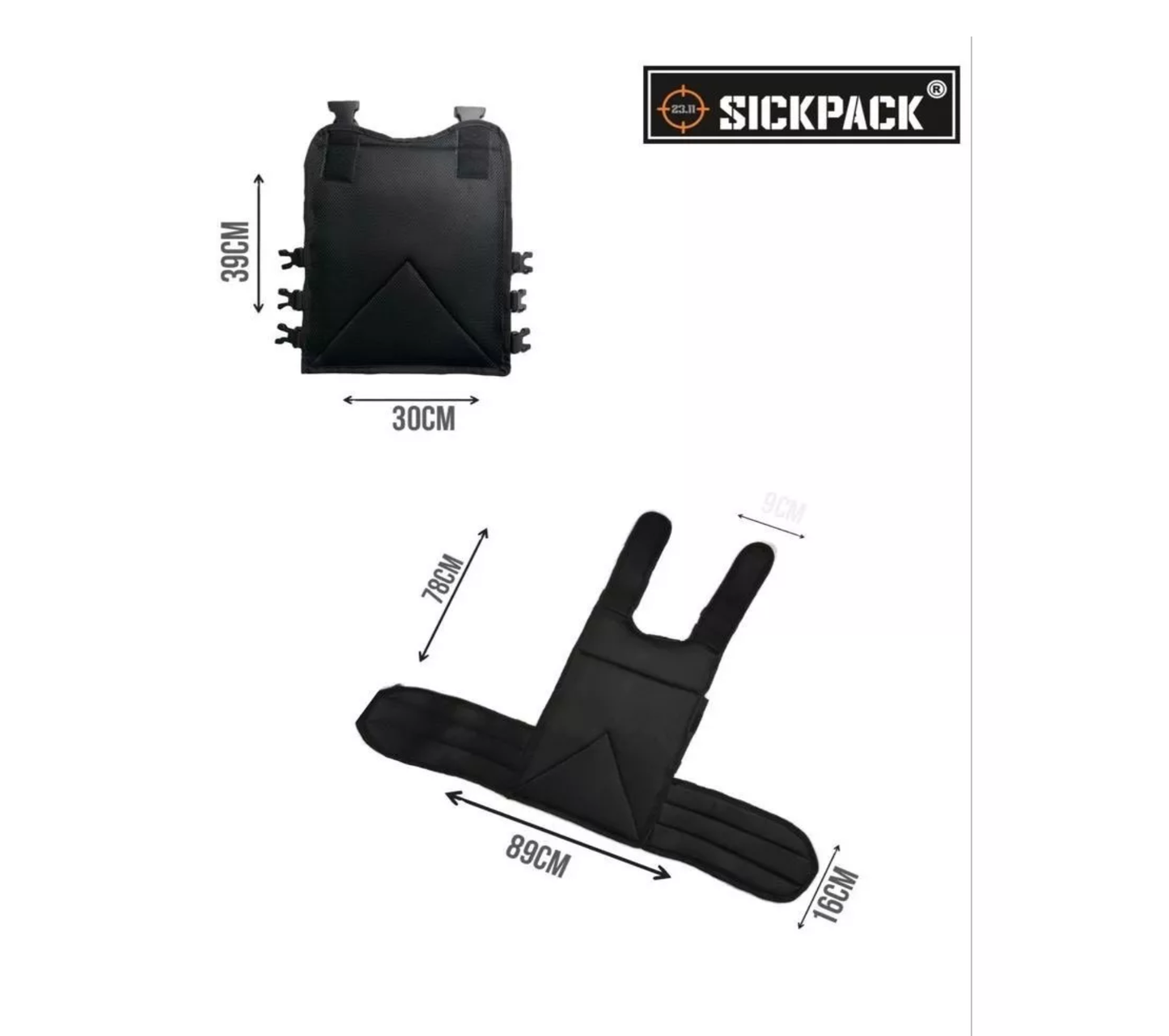 Chaleco, Lastre Porta Placas,seguridad Cross Fit Sick Pack CAFE
