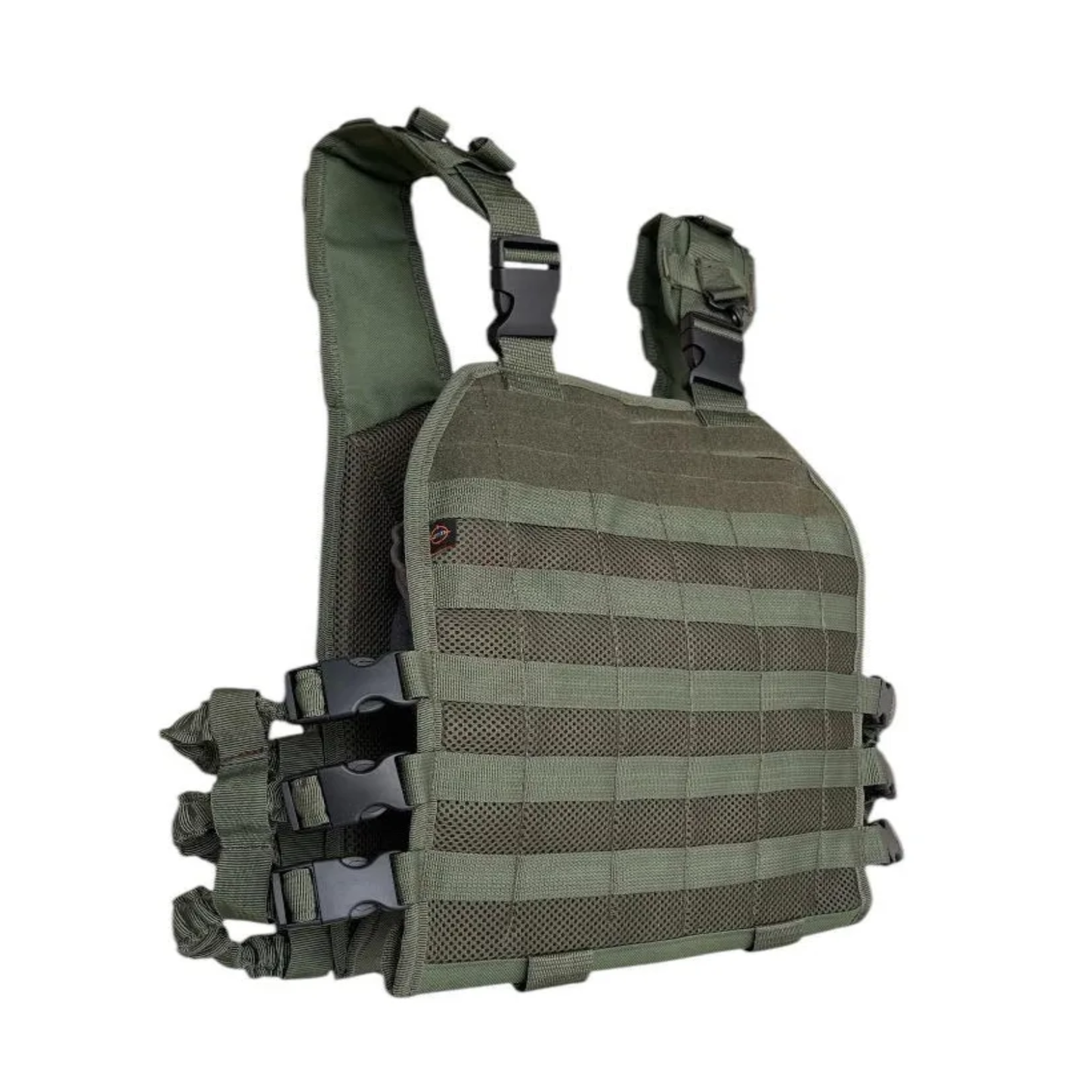 Chaleco Tipo Bungee Lastre Porta Placas,seguridad Cross Fit Verde