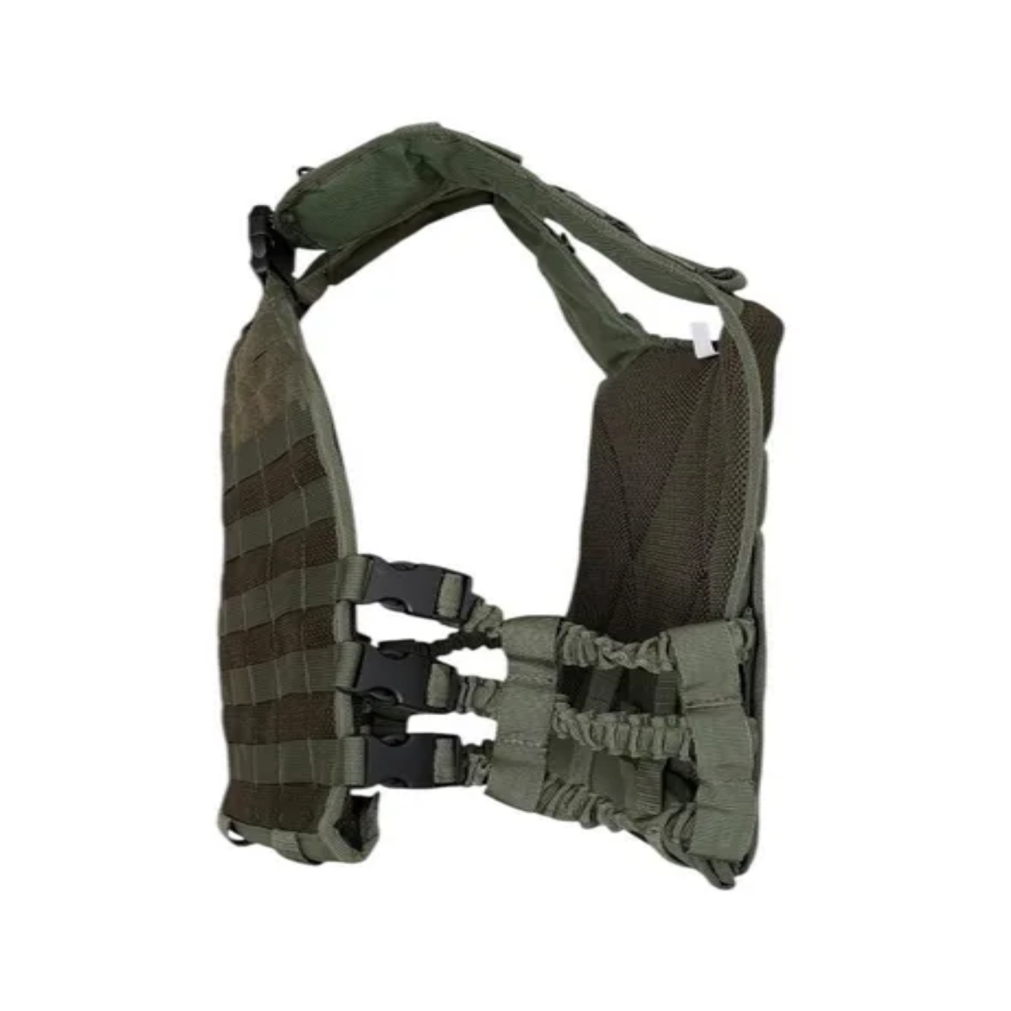 Chaleco Tipo Bungee Lastre Porta Placas,seguridad Cross Fit Verde