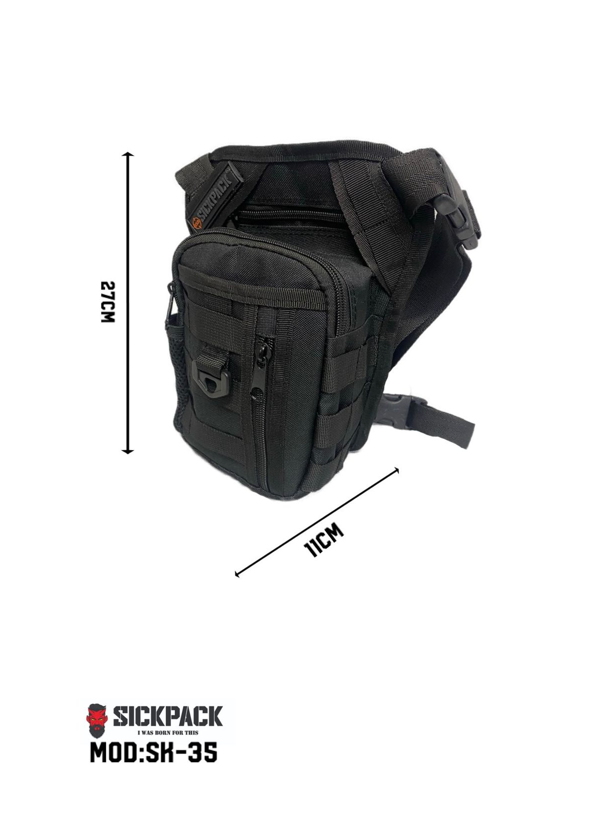Piernera Tactica Sk35 Sickpack Multiusos 3 Compartimentos