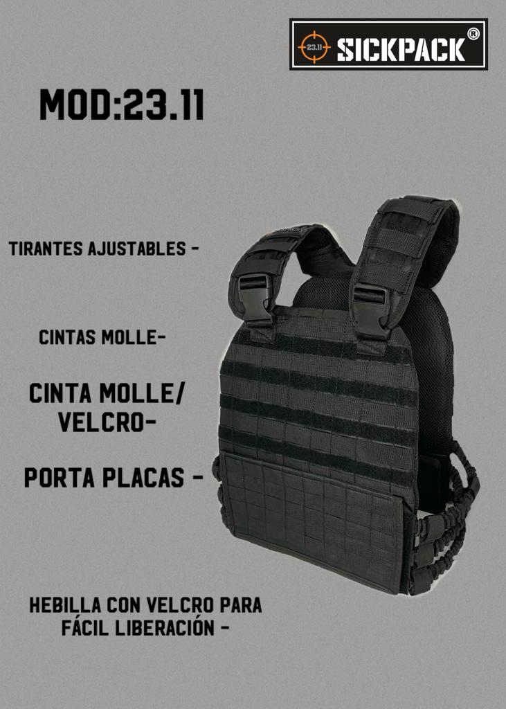 Chaleco, Lastre Porta Placas,seguridad Cross Fit