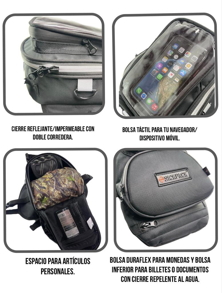 Tank Bag Impermeable Reflejant Sickpack Mochila Motociclista