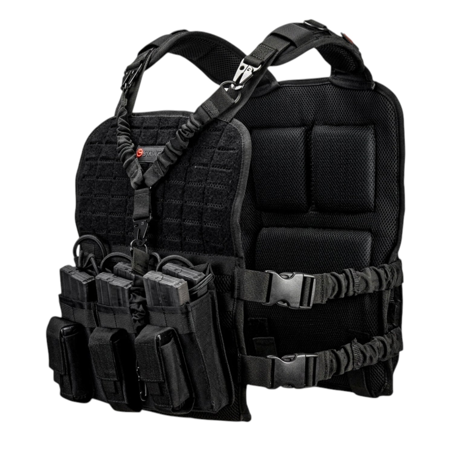Chaleco Táctico porta placas Bungee 2R, Con accesorios incluidos.