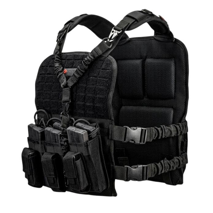 Chaleco Táctico porta placas Bungee 2R, Con accesorios incluidos.