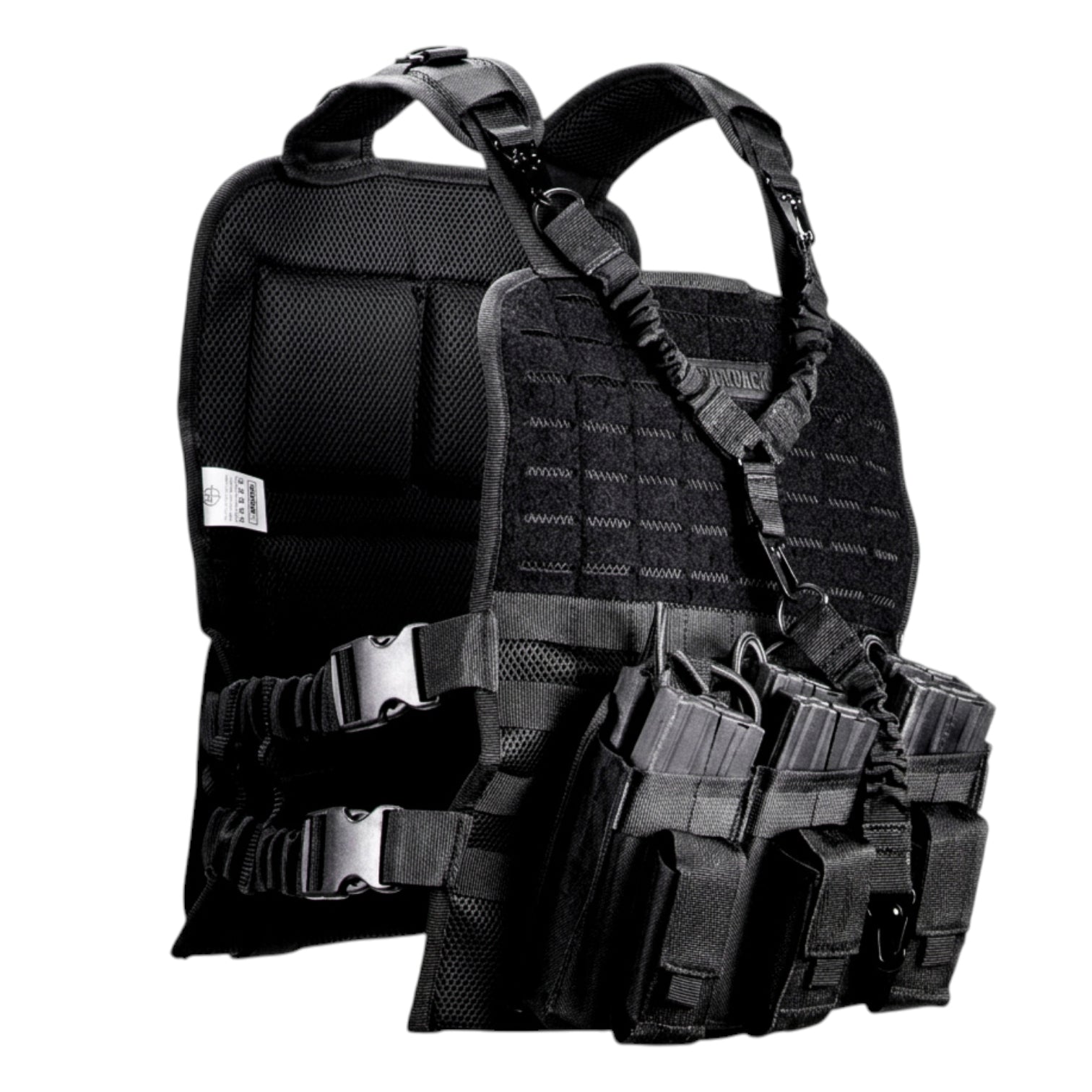 Chaleco Táctico porta placas Bungee 2R, Con accesorios incluidos.