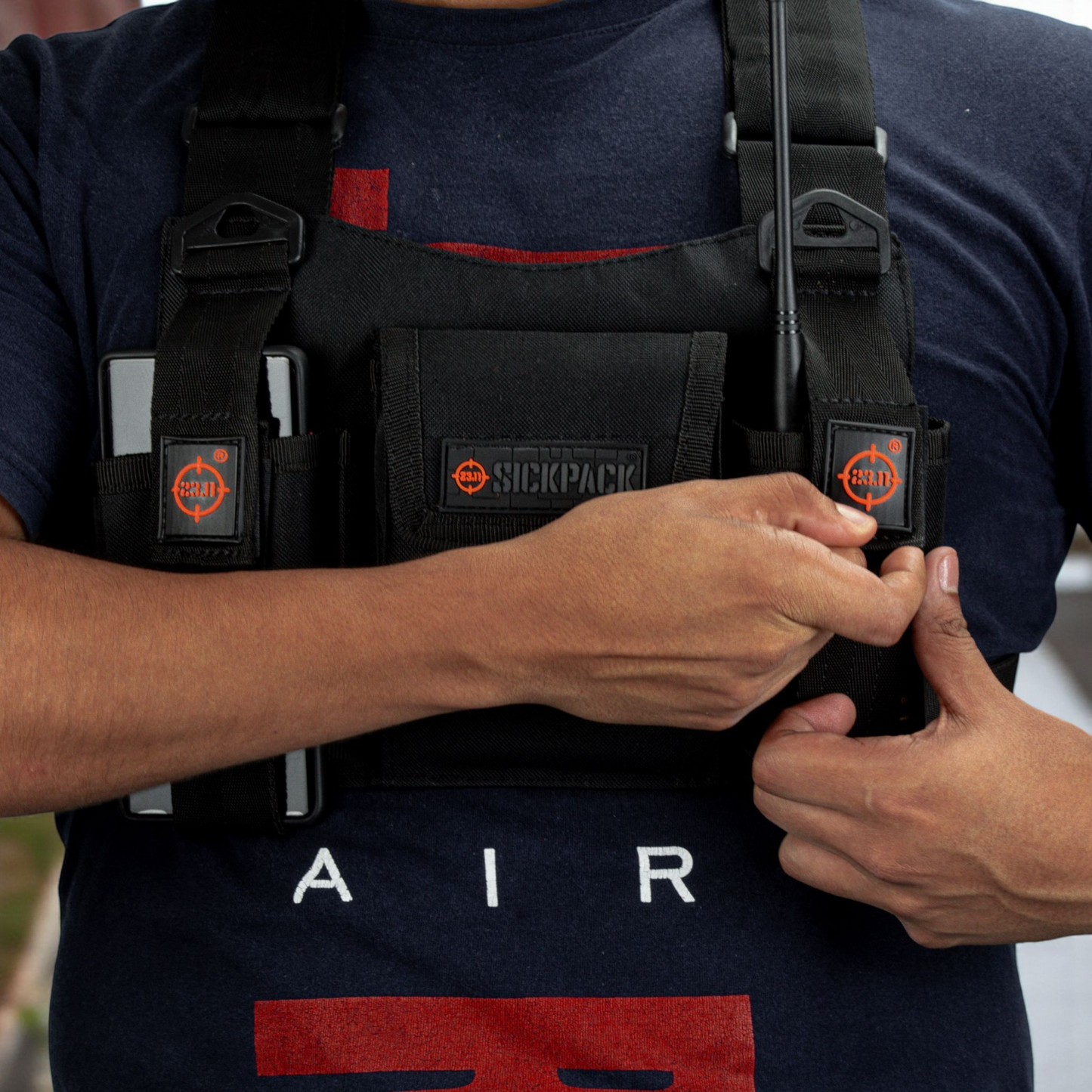 Double Chest Bag Sickpack Sk12 Slim P/ Telefono + Radio