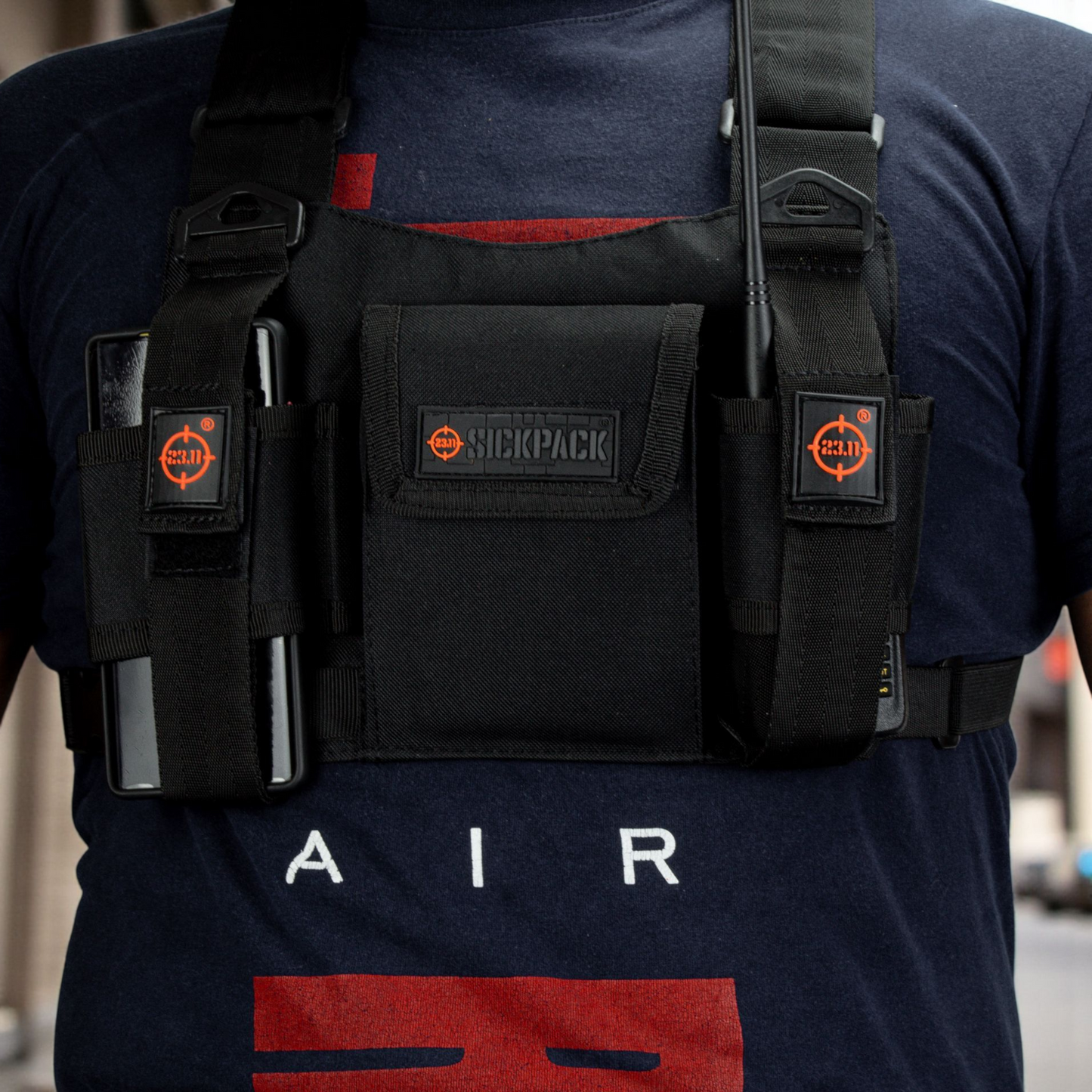 Double Chest Bag Sickpack Sk12 Slim P/ Telefono + Radio