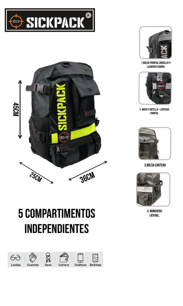 Mochila Deportiva Ligera Multiusos Sickpack S102