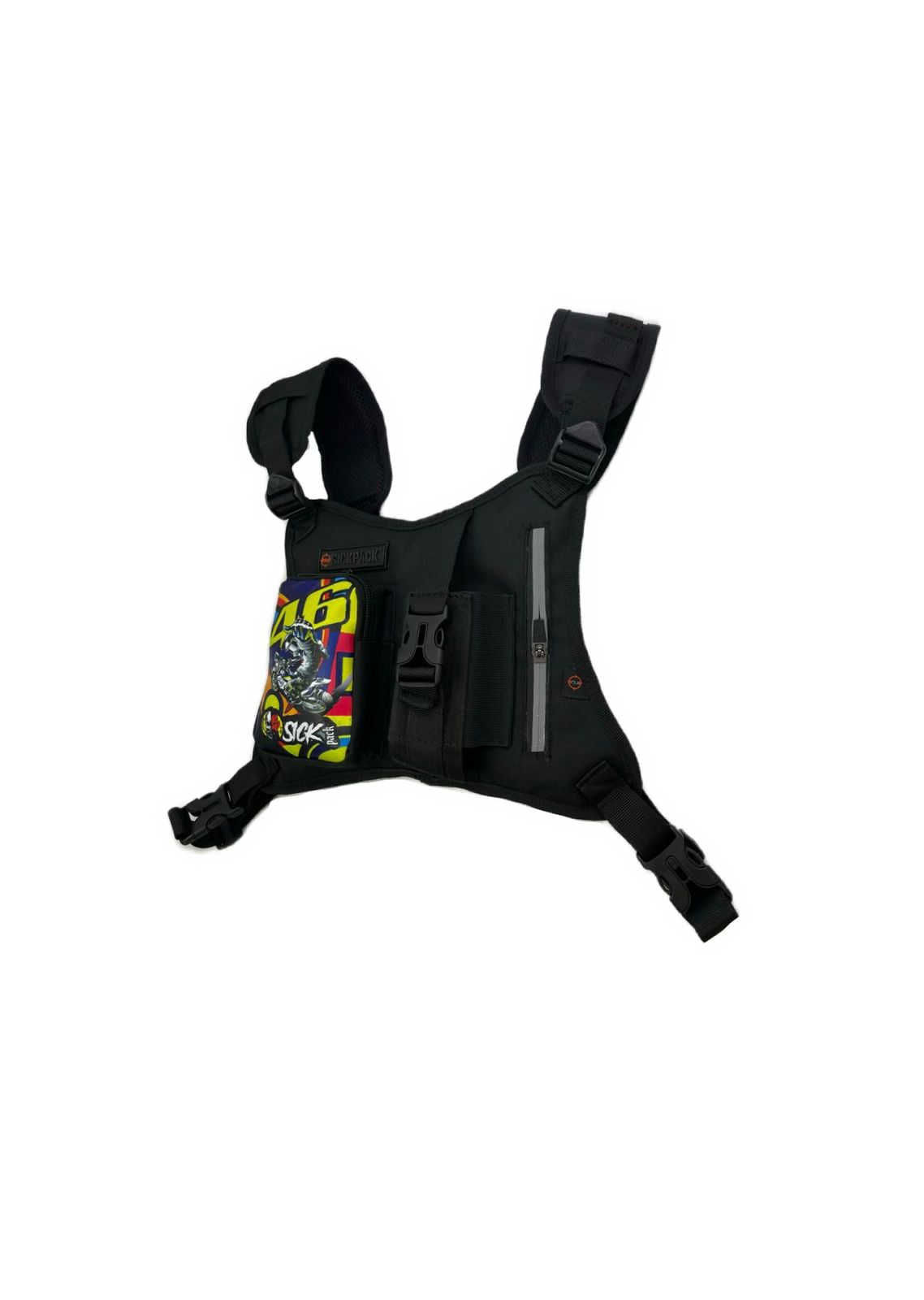 Pechera Tactica Fz-9 4 compartimientos + Porta Celular SickPack Top