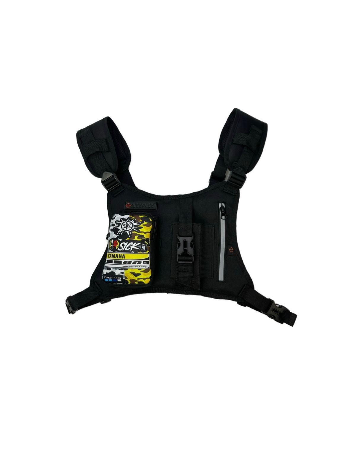 Pechera Tactica Fz-9 4 compartimientos + Porta Celular SickPack Top