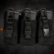 Porta Cargador Táctico SFM de 3 Compartimentos, Capacidad de 6 Cargadores.