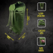 Saco De Avio Militar Colores Mochila Maleta Costal Verde