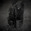 Chaleco Bungee Porta Placas Con Portafusil y Cartuchera Con Sistema Molle