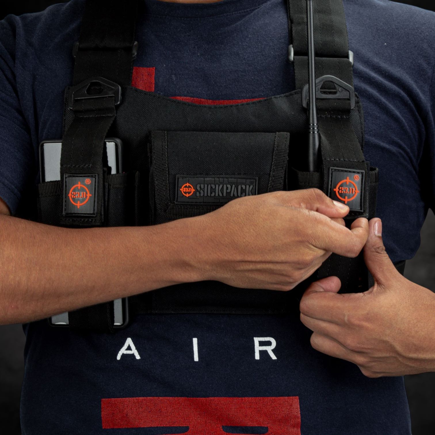 Double Chest Bag Sickpack Sk12 Slim P/ Telefono + Radio