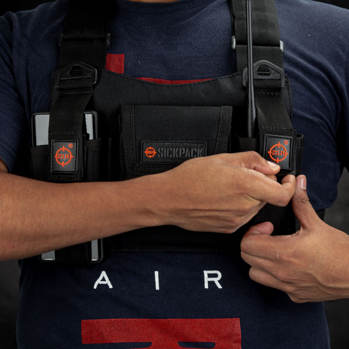 Double Chest Bag Sickpack Sk12 Slim P/ Telefono + Radio