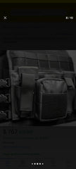 Chaleco Bungee Porta Placas Con Portafusil y Cartuchera Con Sistema Molle