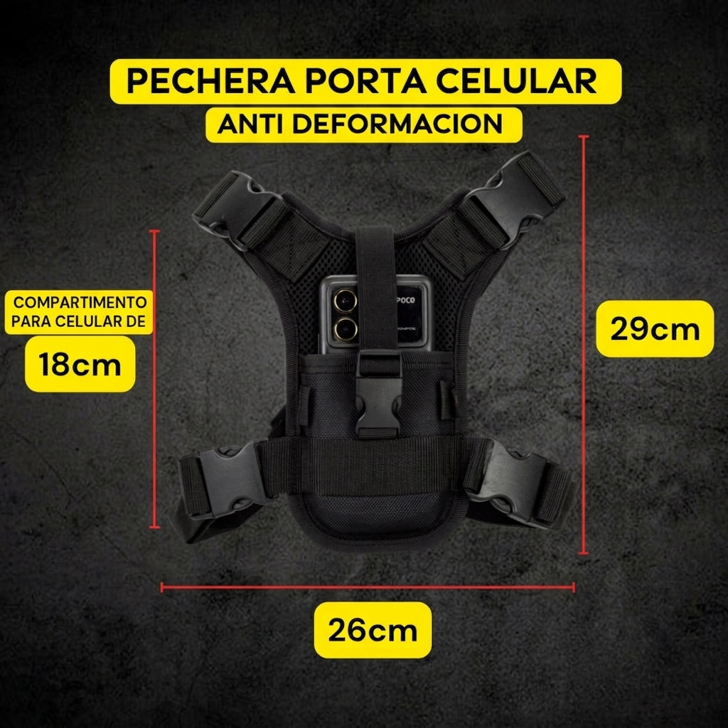 Pechera Porta Celular Chest Bag Anti Deformación Running