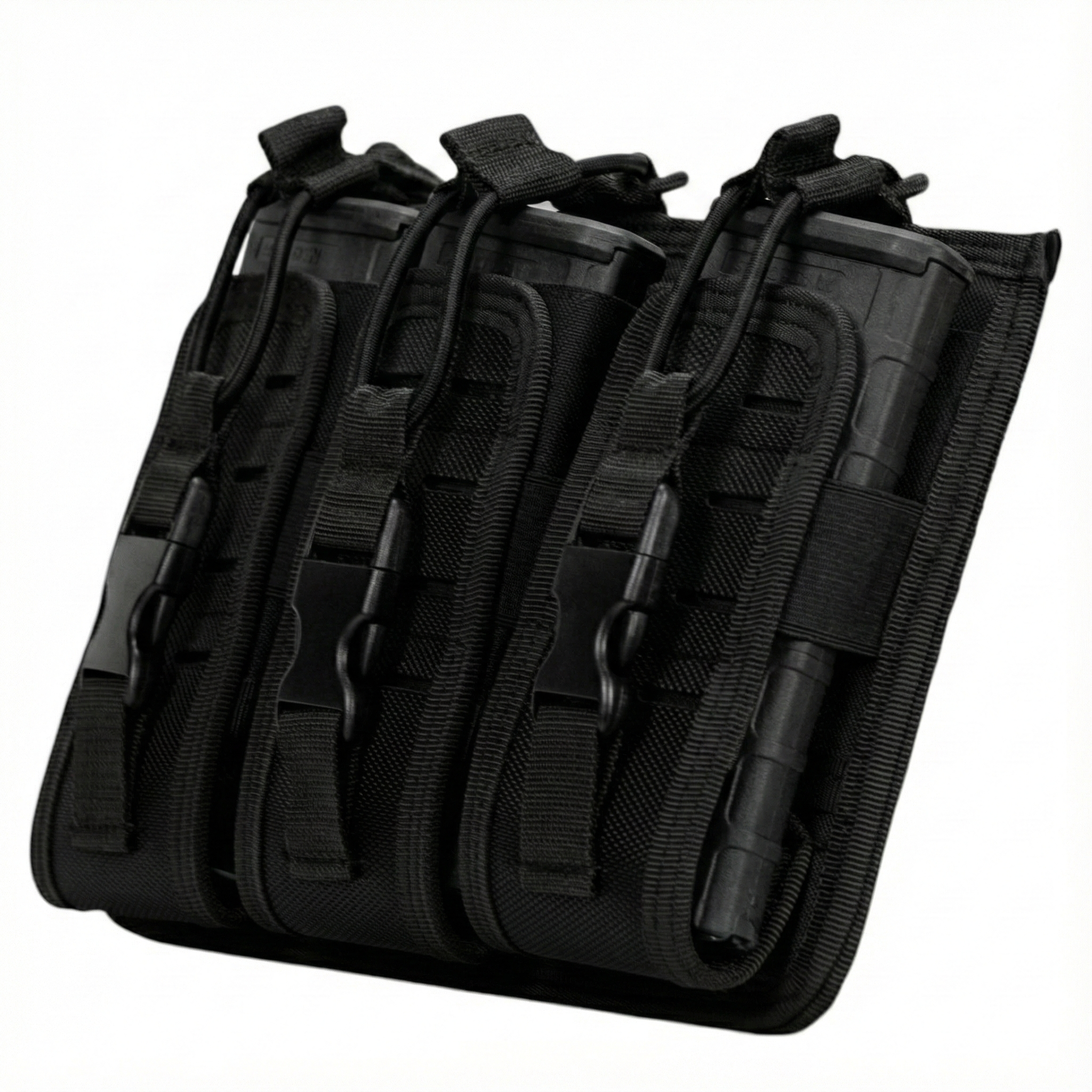 Porta Cargador Táctico SFM de 3 Compartimentos, Capacidad de 6 Cargadores.