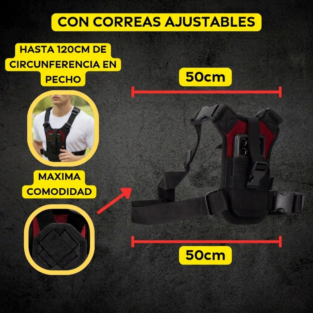Pechera Porta Celular Chest Bag Anti Deformación Running