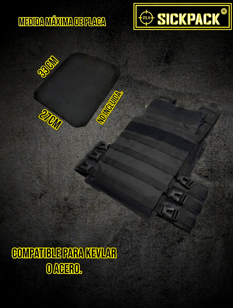 Chaleco  Lastre Porta Placas Seguridad Cross Fit