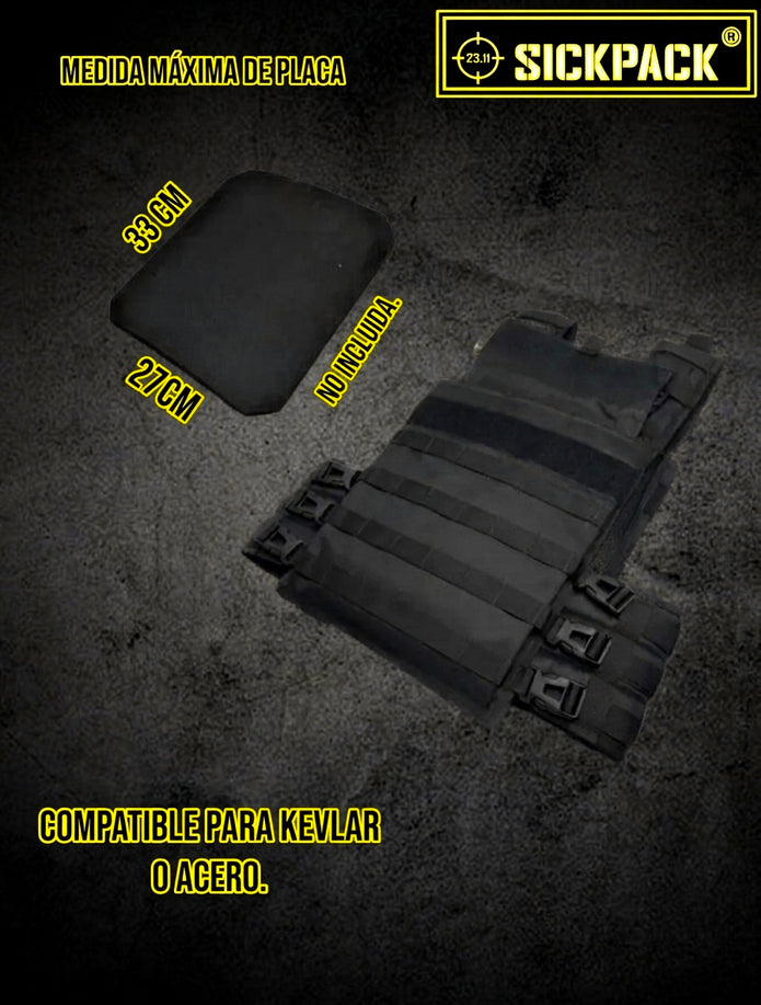Chaleco  Lastre Porta Placas Seguridad Cross Fit
