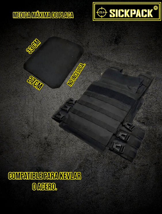 Chaleco  Lastre Porta Placas Seguridad Cross Fit