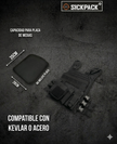 Chaleco Bungee Porta Placas Con Portafusil y Cartuchera Con Sistema Molle