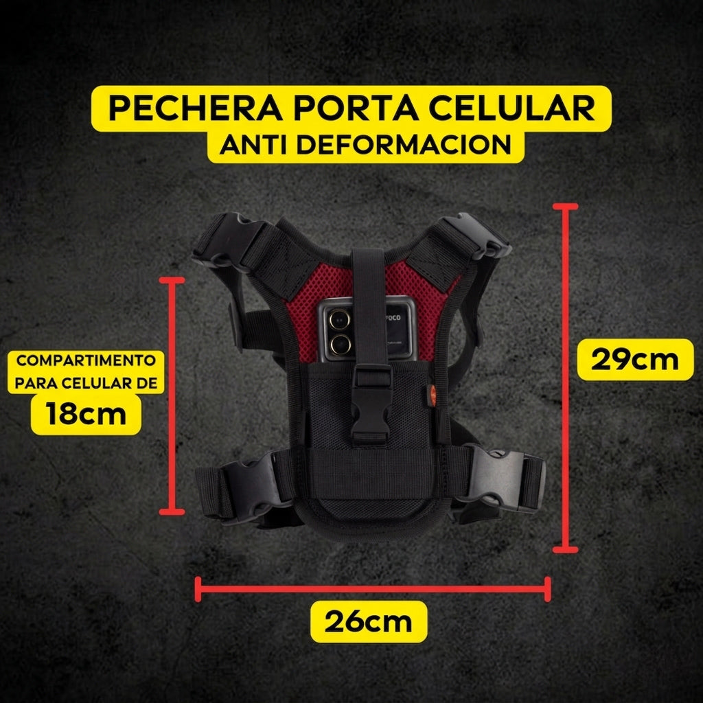 Pechera Porta Celular Chest Bag Anti Deformación Running