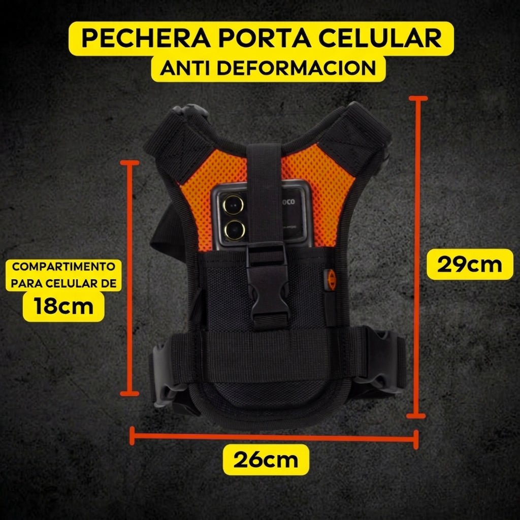 Pechera Porta Celular Chest Bag Anti Deformación Running