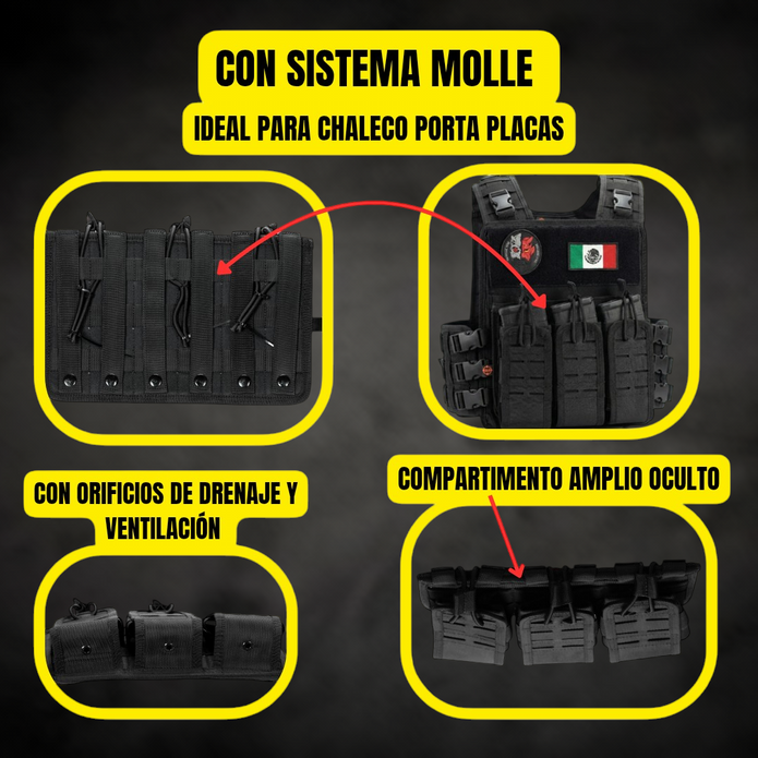 Cartuchera Portacargador Sickpack Tactico Para R15 Cap Molle