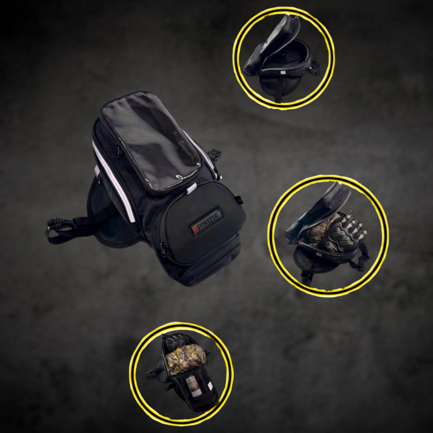Tank Bag Impermeable Reflejante Sickpack Mochila Motociclista