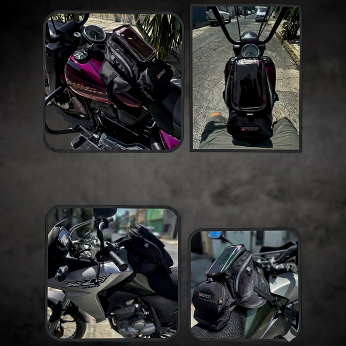 Tank Bag Impermeable Reflejante Sickpack Mochila Motociclista