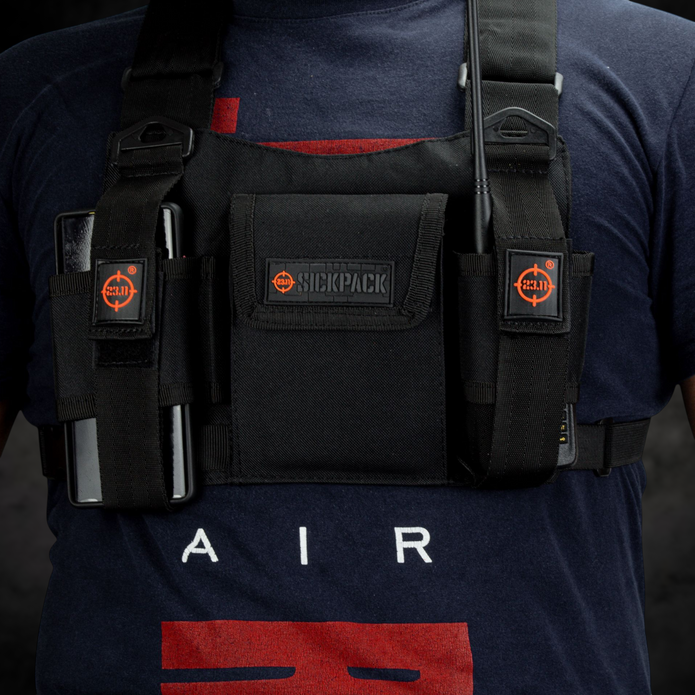 Double Chest Bag Sickpack Sk12 Slim P/ Telefono + Radio