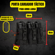 Porta Cargador Táctico SFM de 3 Compartimentos, Capacidad de 6 Cargadores.