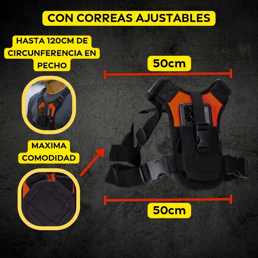 Pechera Porta Celular Chest Bag Anti Deformación Running