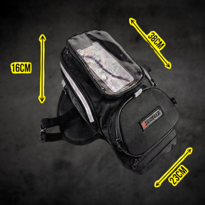 Tank Bag Impermeable Reflejante Sickpack Mochila Motociclista