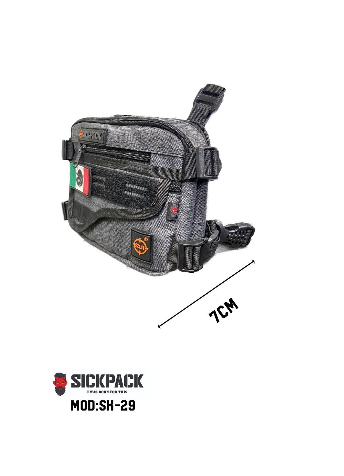 Chest Bag Sickpack Sk29 Pechera Tactica Porta Arma Molle