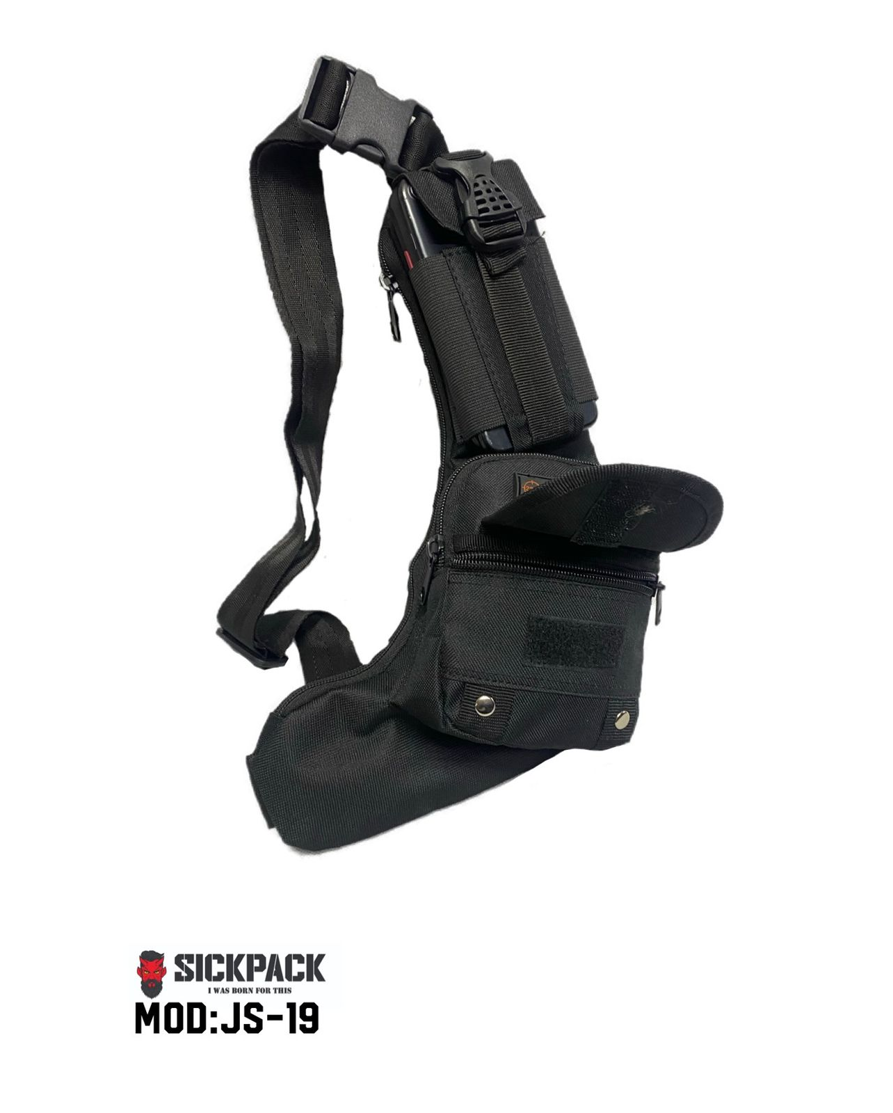 Bandolera Pechera Táctica Js19 Resistente Sickpack Porta Cel