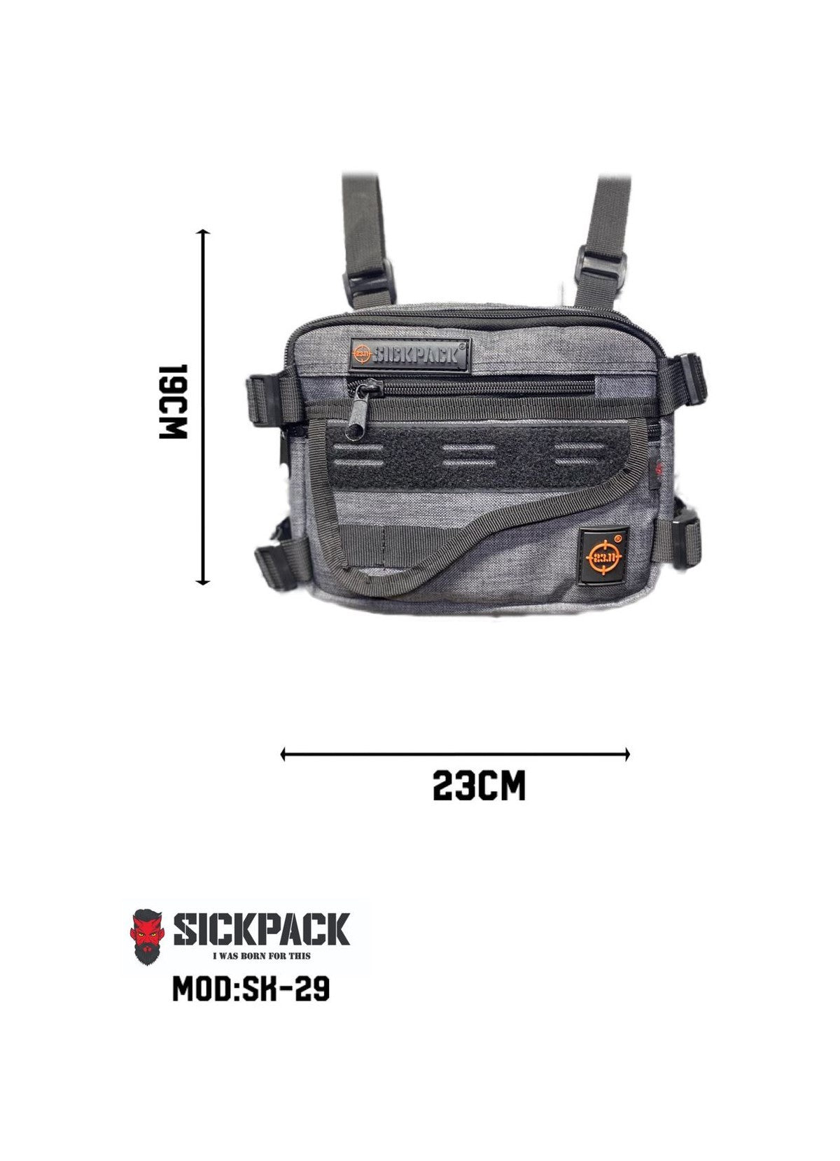 Chest Bag Sickpack Sk29 Pechera Tactica Porta Arma Molle