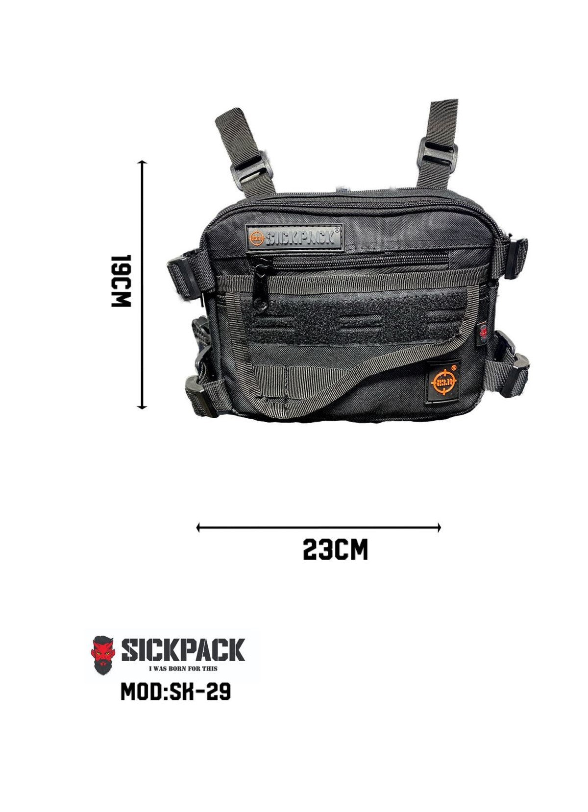 Chest Bag Sickpack Sk29 Pechera Tactica Porta Arma Molle