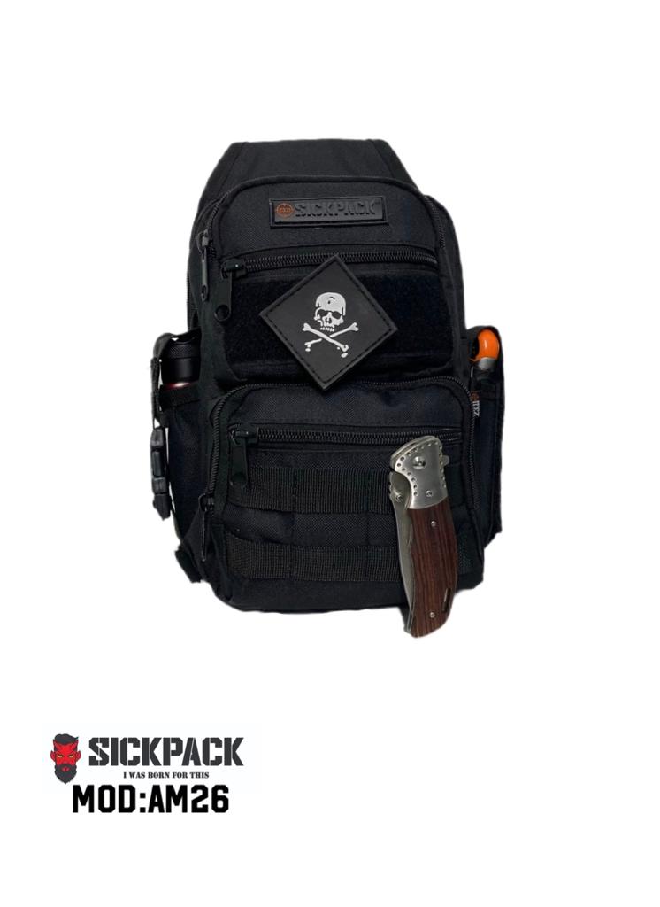 Pechera Tactica Sickpack Am26 +funda Arma Porta Cargado