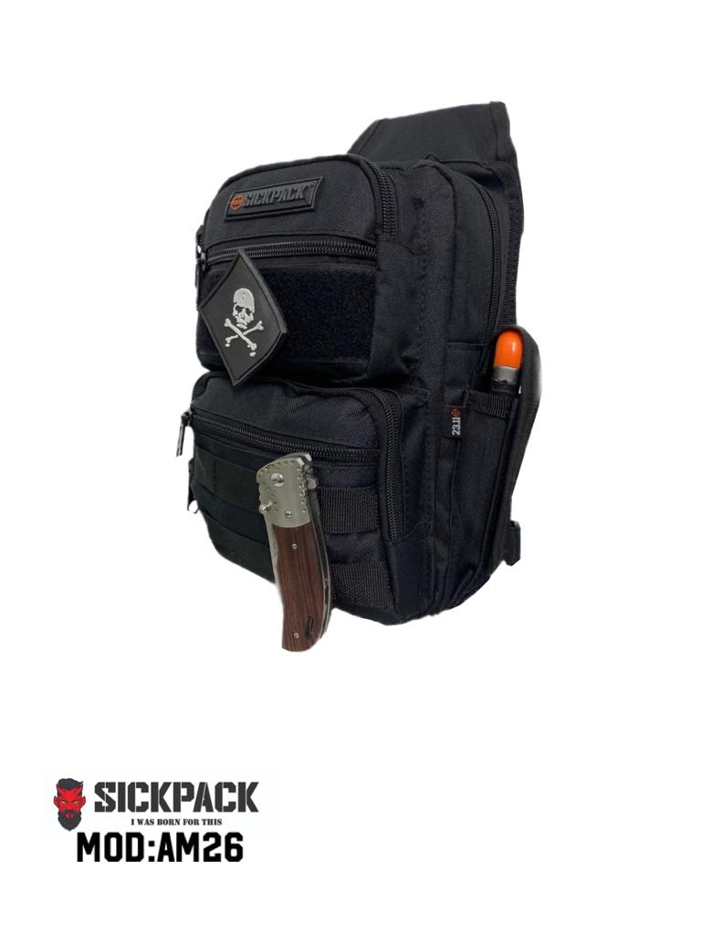 Pechera Tactica Sickpack Am26 +funda Arma Porta Cargado