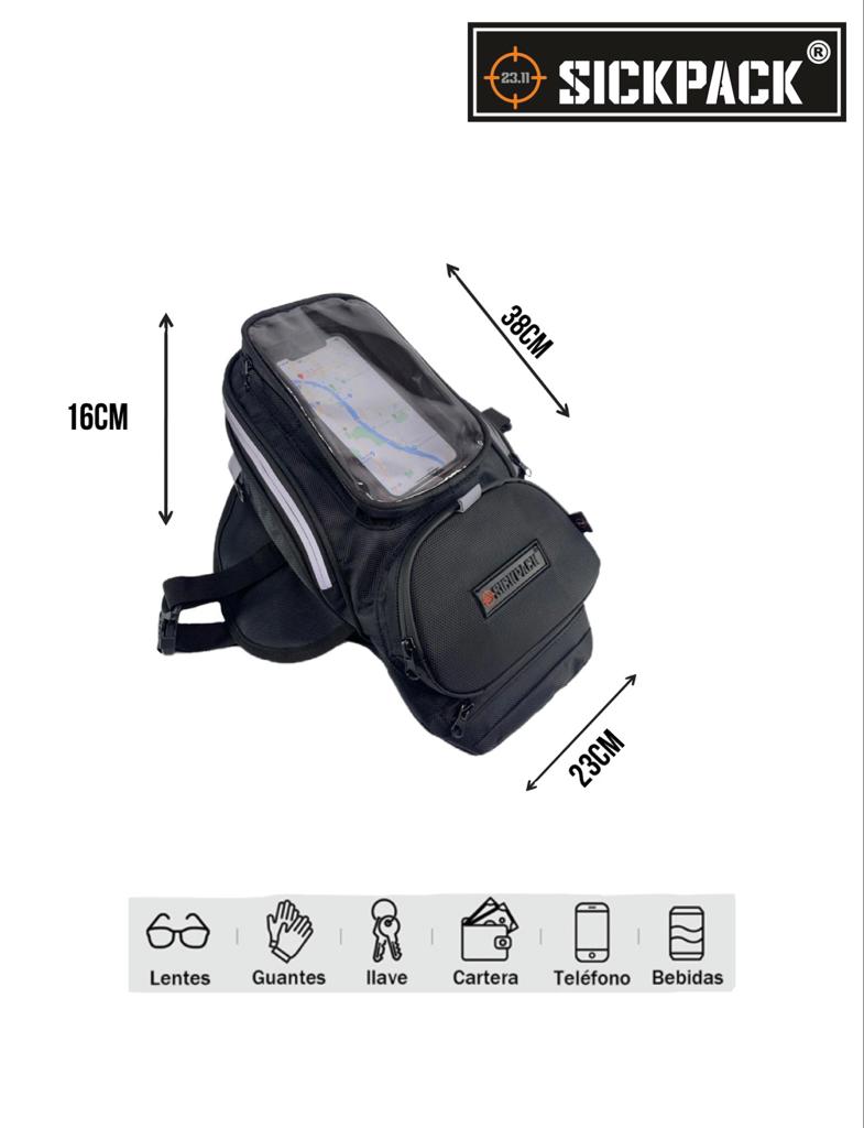 Tank Bag Impermeable Reflejant Sickpack Mochila Motociclista